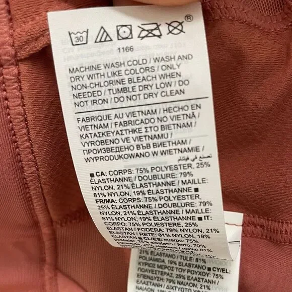 ATHLETA Womens Ultimate Adjustable Bra D-DD NEW Sz Large L Muted Red Racerback - Picture 12 of 12